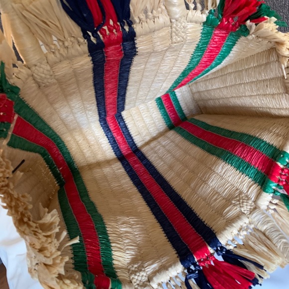 SOLD⛔️Authentic GUCCI STRAW LOGO LATGE TOTE/ REMOVABLE DRAWSTRING LARGE POUCH - Picture 6 of 16